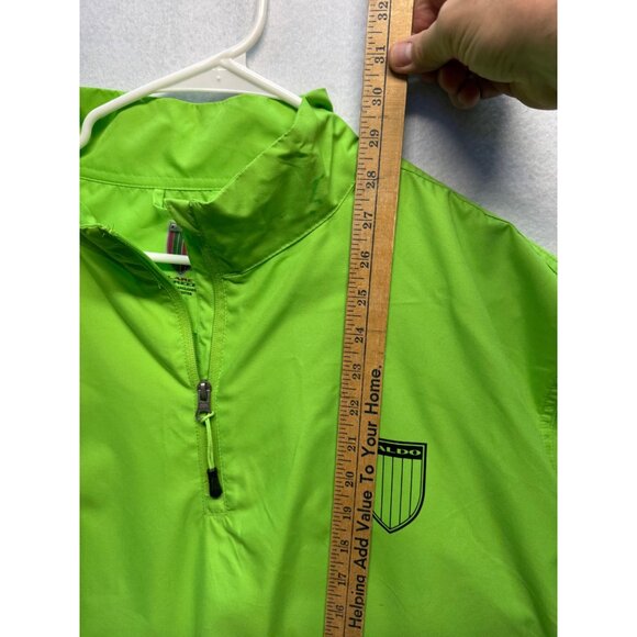 Faldo Mens Vivid Green Golf Windbreaker Half-Zip Lightweight Water-Resistant LG - Picture 9 of 12